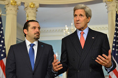 Secretary Kerry Delivers Remarks With Former Lebanese Prime Minister Saad Hariri