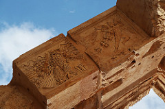 Under the Archway walking into the Temple of Bacchus, Baalbek