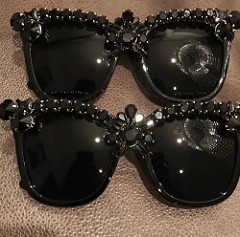 Blacked out embellished sunglasses