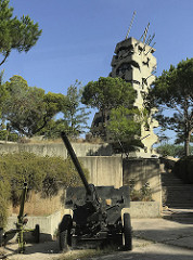 Vestiges of Lebanon Civil War at the Entrance to Government Facility