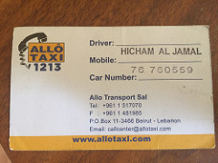 Allo Taxi Card