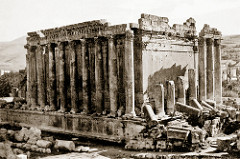 November 1942 - Temple of Bacchus ruins at Baalbek, Syria (now Lebanon)