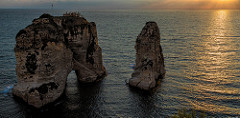 Pigeons' Rock, Sabah Nassar's Rock, or Rock of Raouché - in Beirut