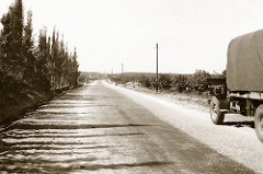 Early October 1941 - Heading out of Beyrouth on the road to Baalbek, during the move to Ras Baalbek Camp, Syria (now North Lebanon)