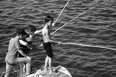 Dalieh Fishing With Poles Before the Storm