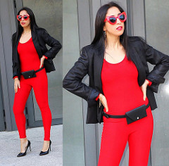 Red sunglasses cat eye