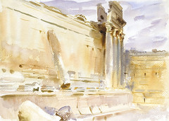 Temple of Bacchus, Baalbek (1906) by John Singer Sargent. Original from The MET Museum. Digitally enhanced by rawpixel.