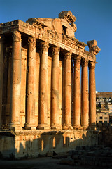 The Temple of Bacchus at sunset