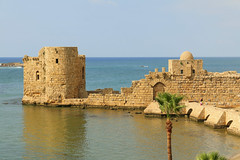 Crusader sea castle in Saida (Sidon), Lebanon