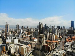 Aerial view of Beirut Lebanon
