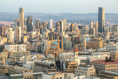 Overview over Beirut, Lebanon