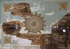 Old painted ceiling in ruins, Beirut Governorate, Beirut, Lebanon