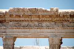 Bekaa Valley Baalbek Temple Complex Temple of Jupiter c.60-68 CE Great Court Antoninus Pius Colonnade north Lintel (1e)