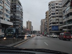 View from the Taxi on our way from the Beirut Airport to our Hotel on Hamra Street - Beirut, Lebanon