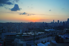 Beirut skyline at sunset, Lebanon