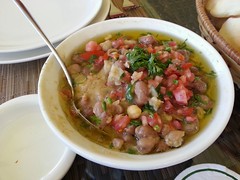 Lebanese Hummus and Foul - Lebanon breakfast, Beirut