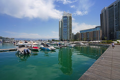 Walking on the boardwalk, Zaitunay Bay, Beirut
