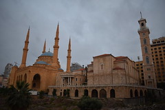 Mohammad al-Amin Mosque & St. George's Maronite Cathedral, Beirut, Lebanon