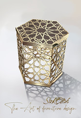 hexagon side table